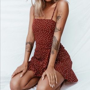 Princess Polly Caesura Dress in Wine